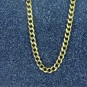 Gold-plated Men's Cuban 20”Chain Necklace